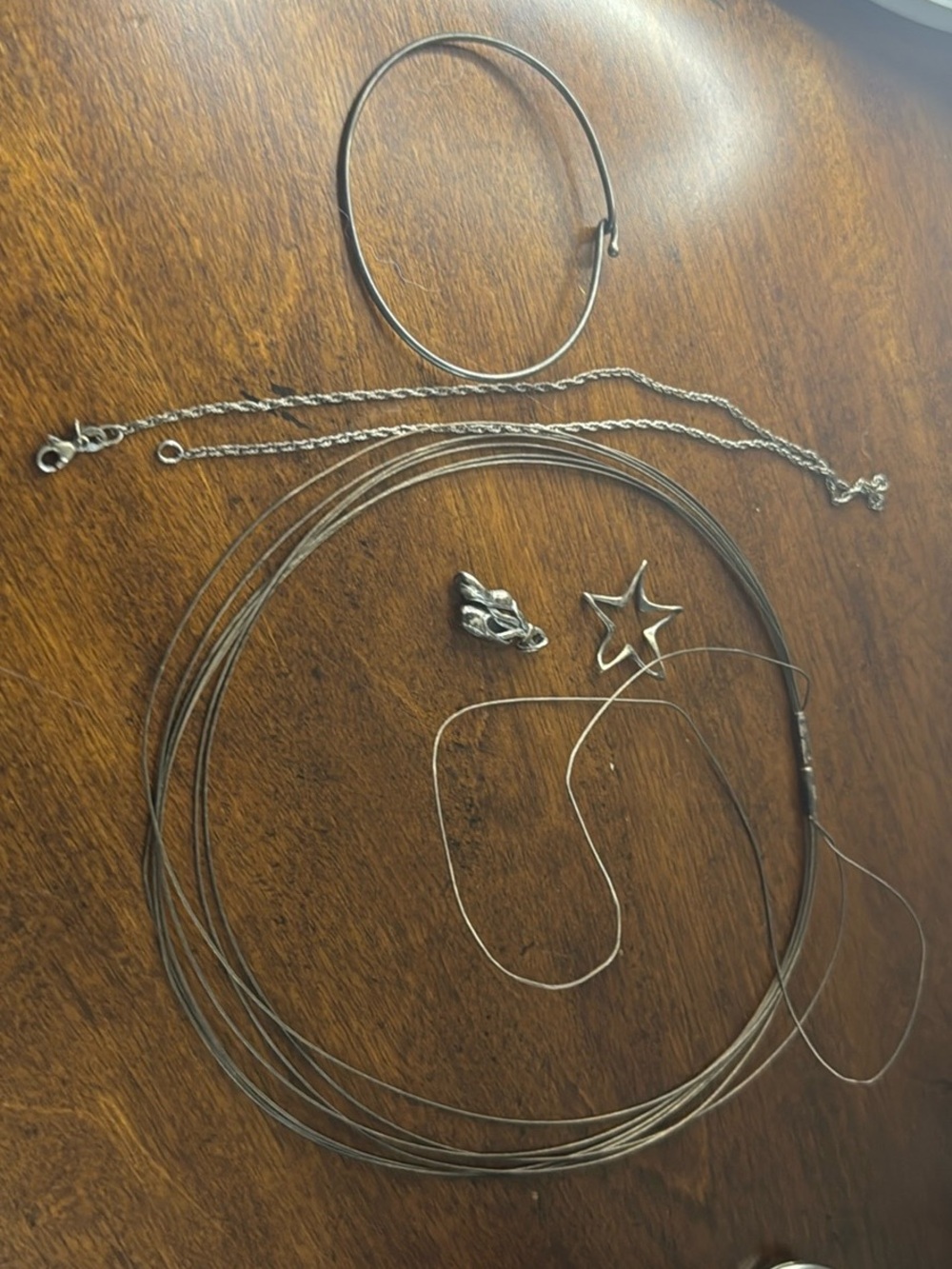Silver Tone Mixed Necklace & Pendant Lot - Star Charm